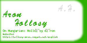 aron hollosy business card